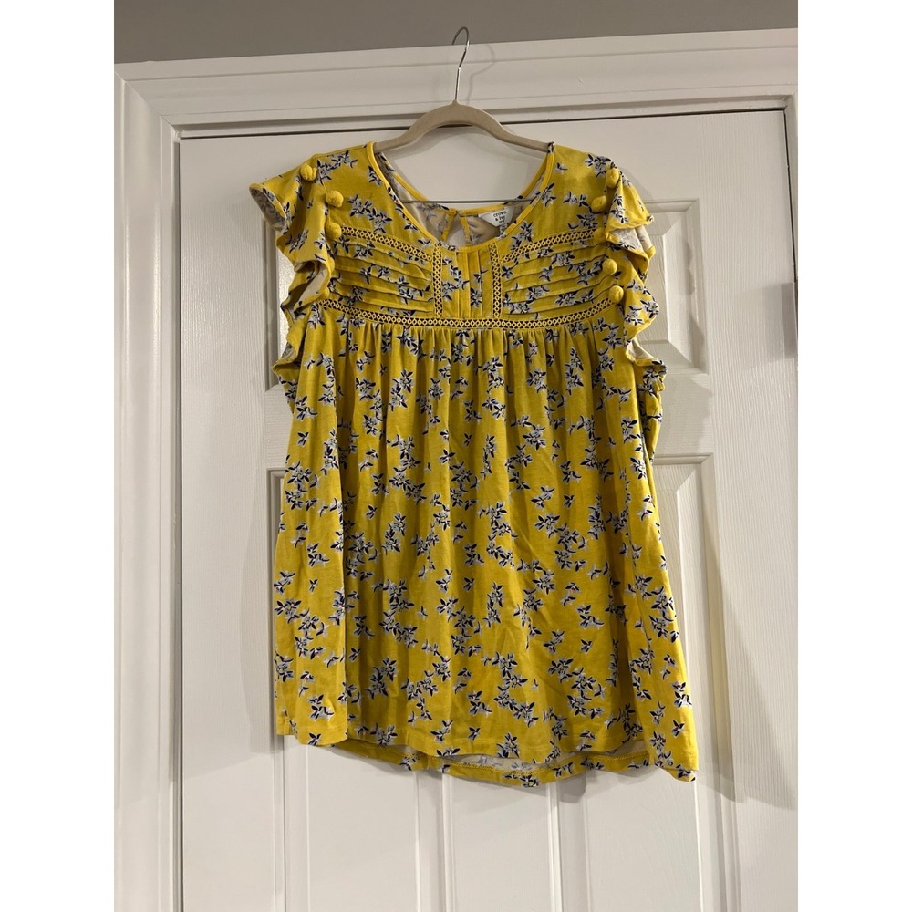 Crown & Ivy blouse 2Xl yellow